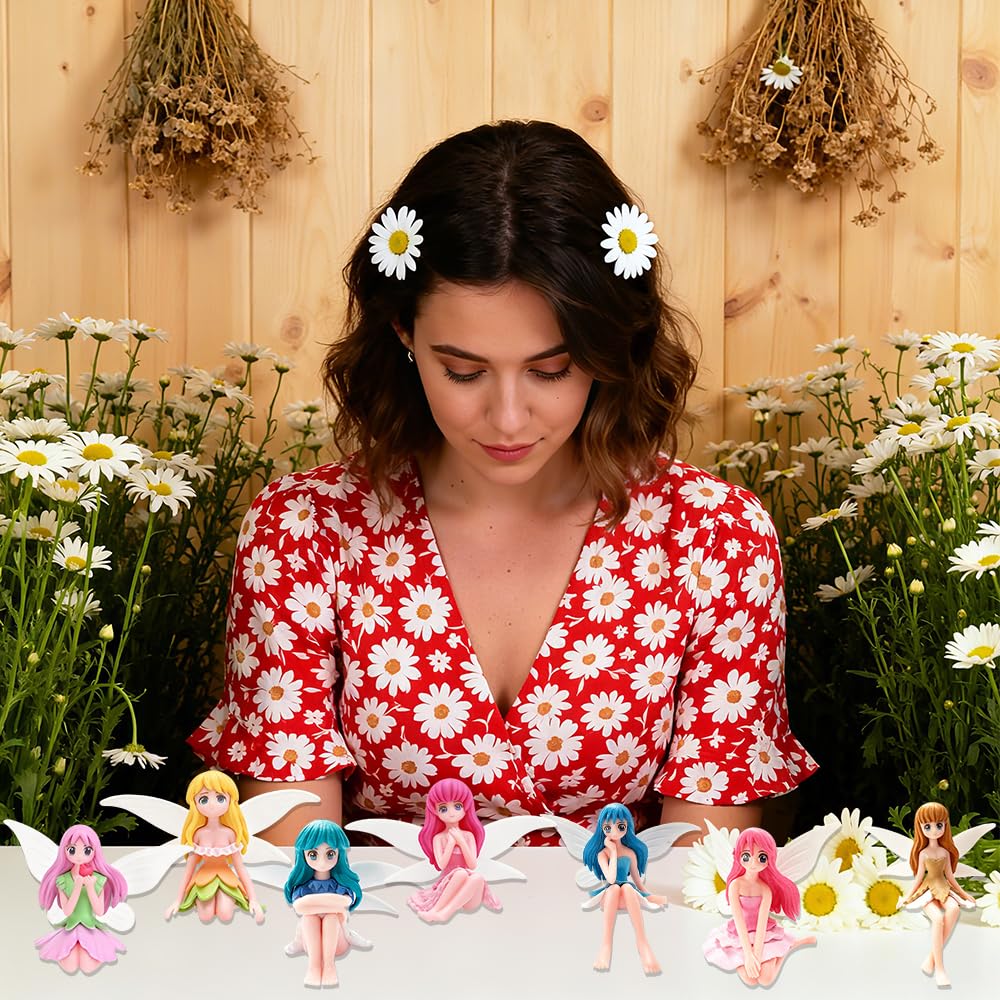 AWEELON 5-8 cm fairy sculptures ideal for table decor and shelves.