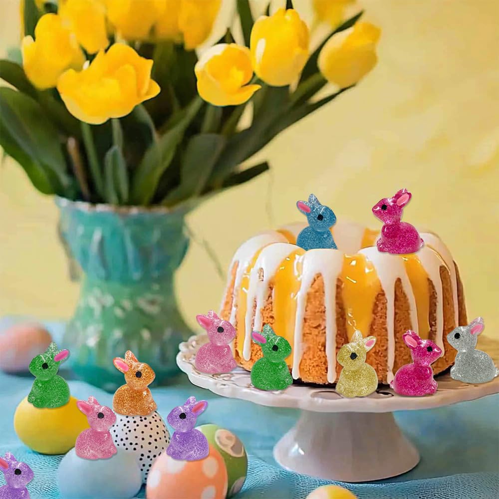 AWEELON resin bunnies close-up highlights fine details for DIY decor.