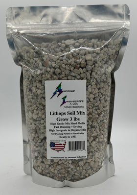Awesome Industries gritty lithops mix shows diverse grain sizes for aeration and drainage