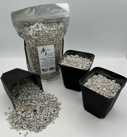 Awesome Industries Lithops Soil Mix Grow Mix 2 Quarts promotes fast drainage and healthy rooting