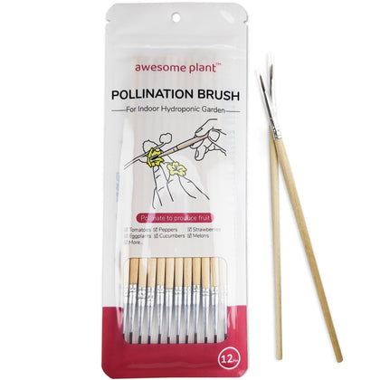 Awesome Plant pollination brush in indoor hydroponics setup enabling precise pollen transfer