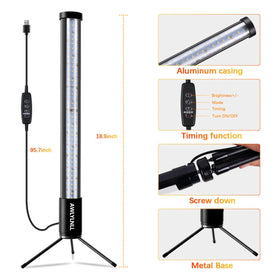 AWLYLNLL easy-assembly plant lamp with long power cord for convenience.