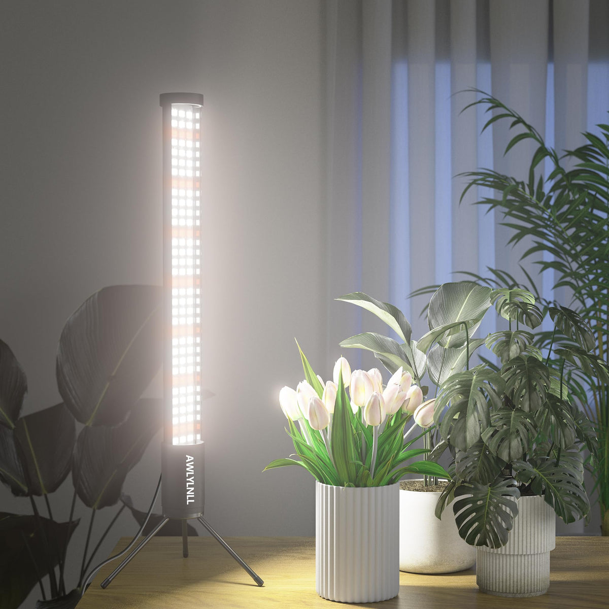 AWLYLNLL full-spectrum LED growth light supports indoor plant photosynthesis.
