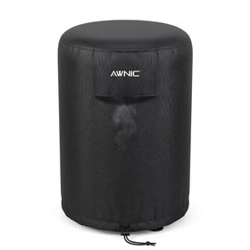AWNIC fire pit cover for Ninja Fireside 360 showing waterproof fabric