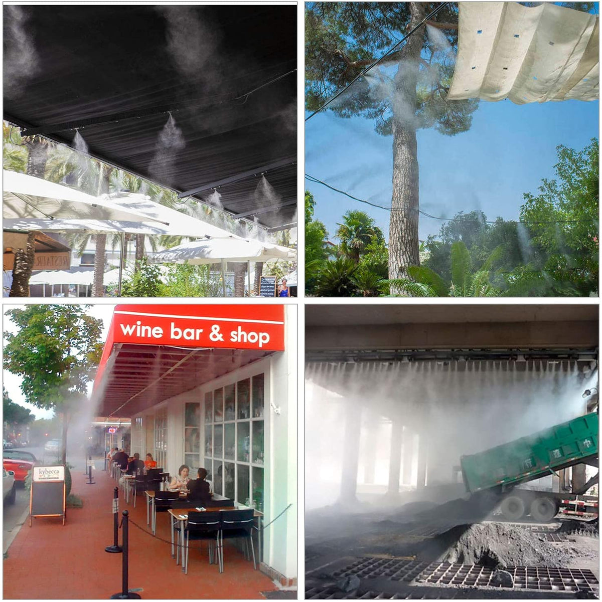 Awpeye garden greenhouse misting supports humidity control and plant cooling