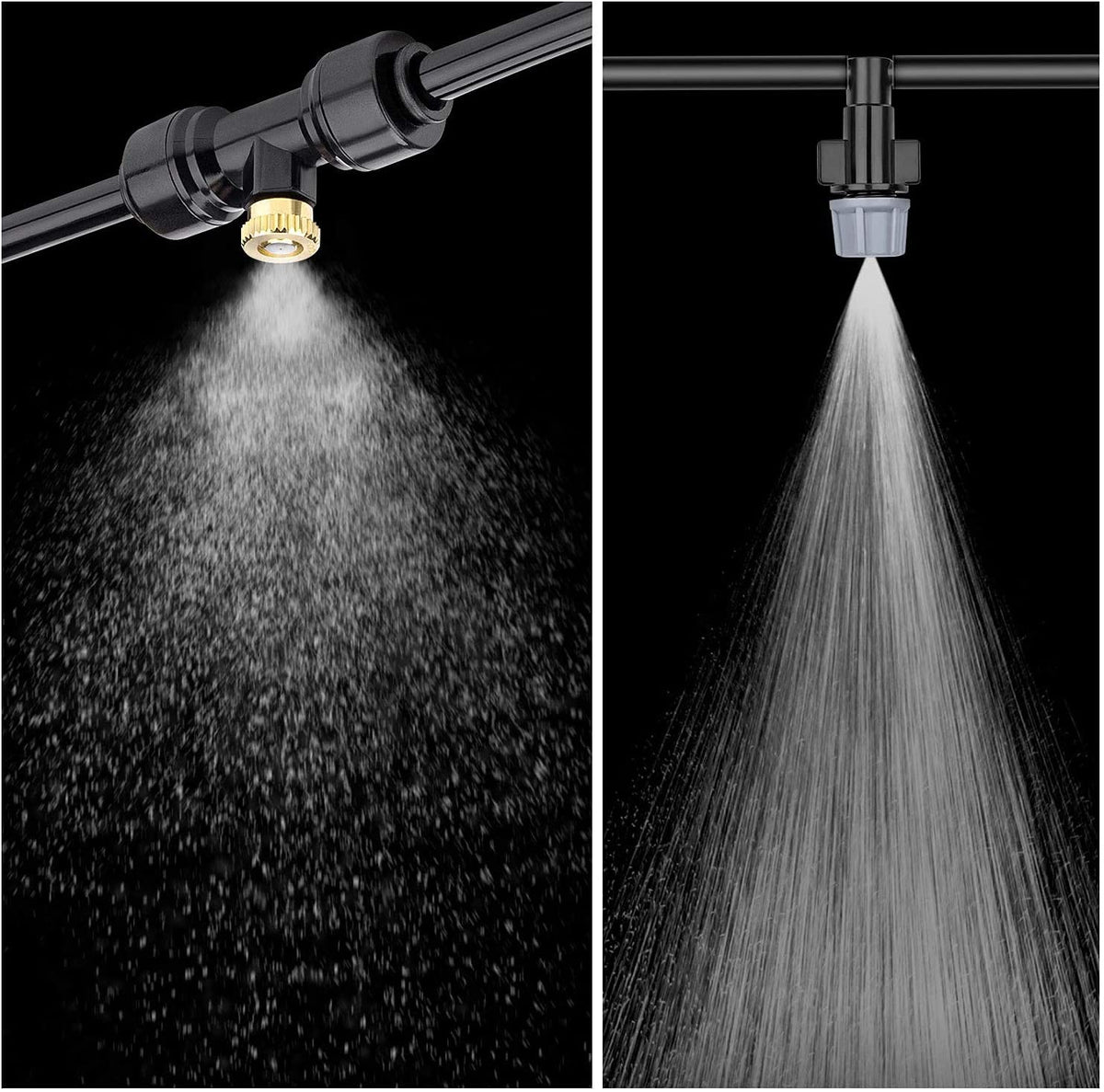 Awpeye outdoor misting system on patio for cooling