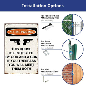 awrjdos No trespassing yard sign with humorous warning for your property.