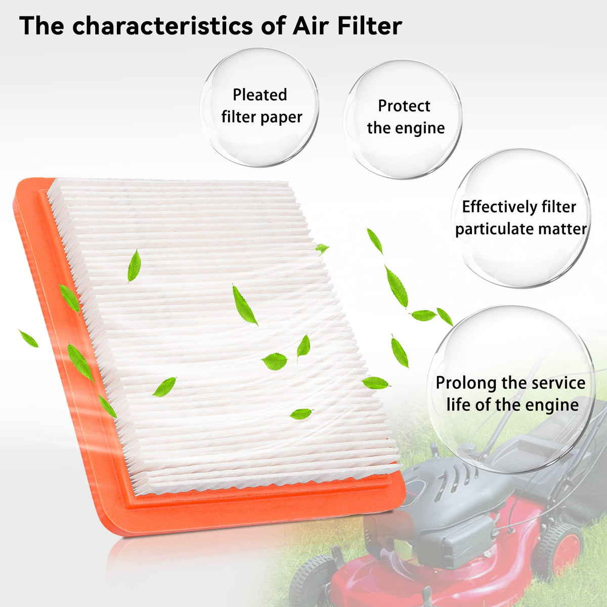 AWSZH air filter for Honda GCV135 engines, pack of 2 protects against dust