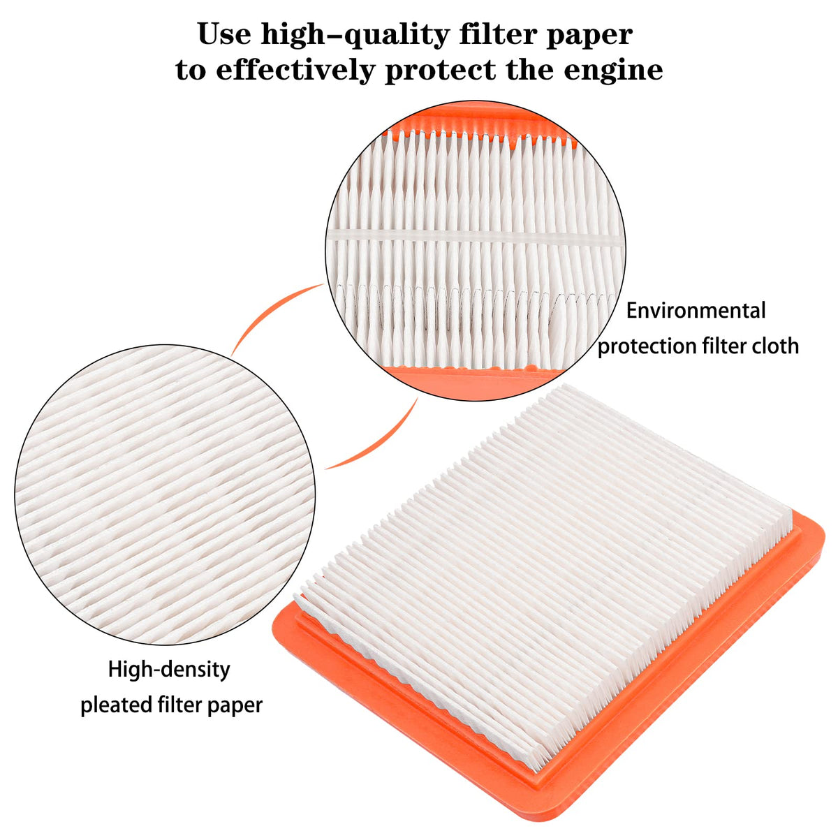 AWSZH air filter for Honda GCV190 engines, pack of 2 blocks dust efficiently