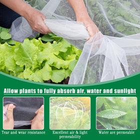 Axcoix clips secure the mesh edges for a stable raised bed cover.