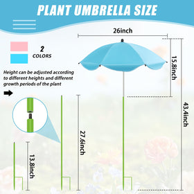Axcoix pink and blue color pack adds colorful shade while protecting seedlings