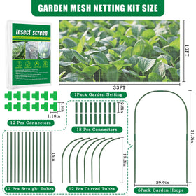 Axcoix sturdy garden hoops provide durable frame support for your netting setup.