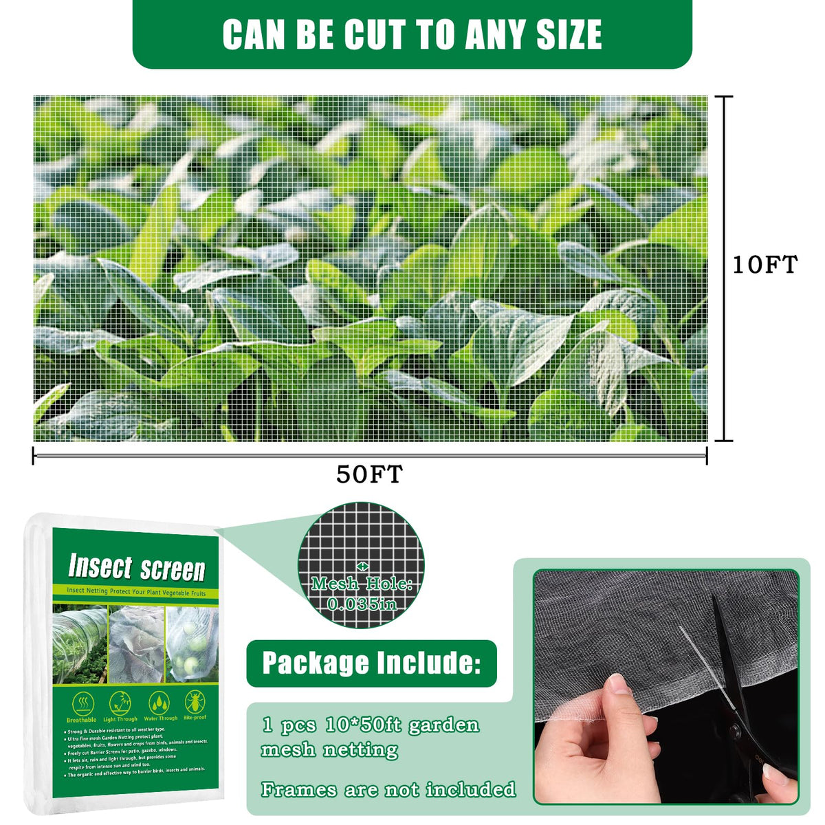 Axcoix transparent nylon netting offers a durable barrier for fruit trees.