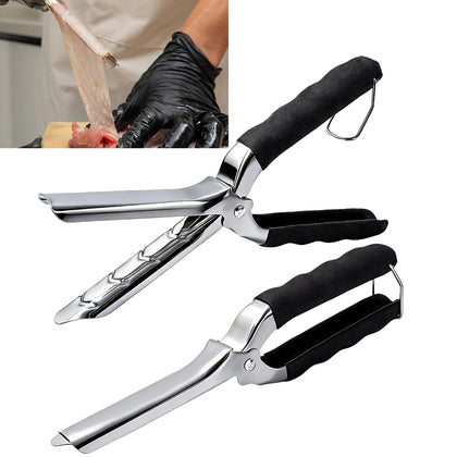 Axewqn rib membrane tool with ergonomic full-rubber grip for comfortable rib prep.