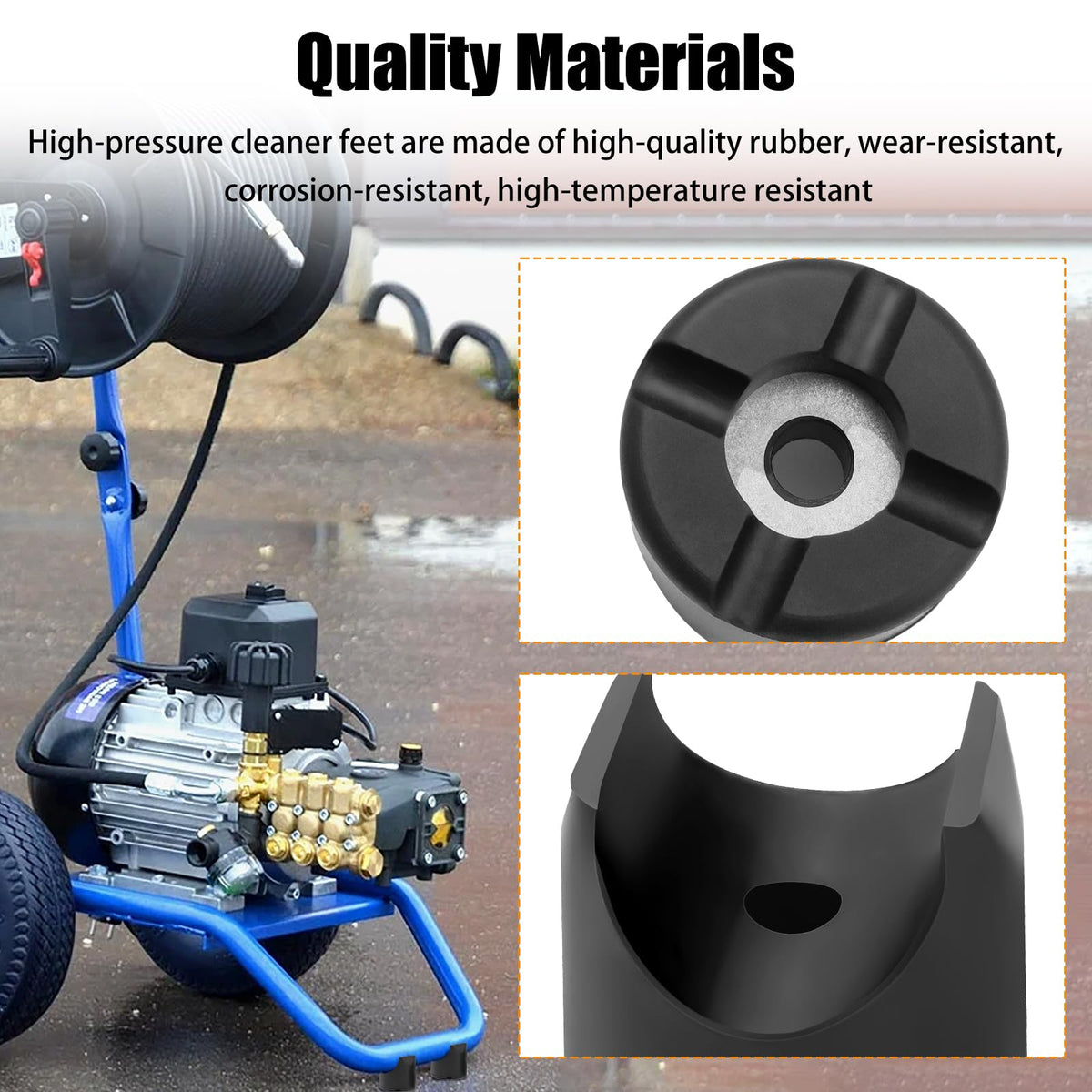 Axfvd rubber feet feature high elasticity and wear resistance for long reliability.