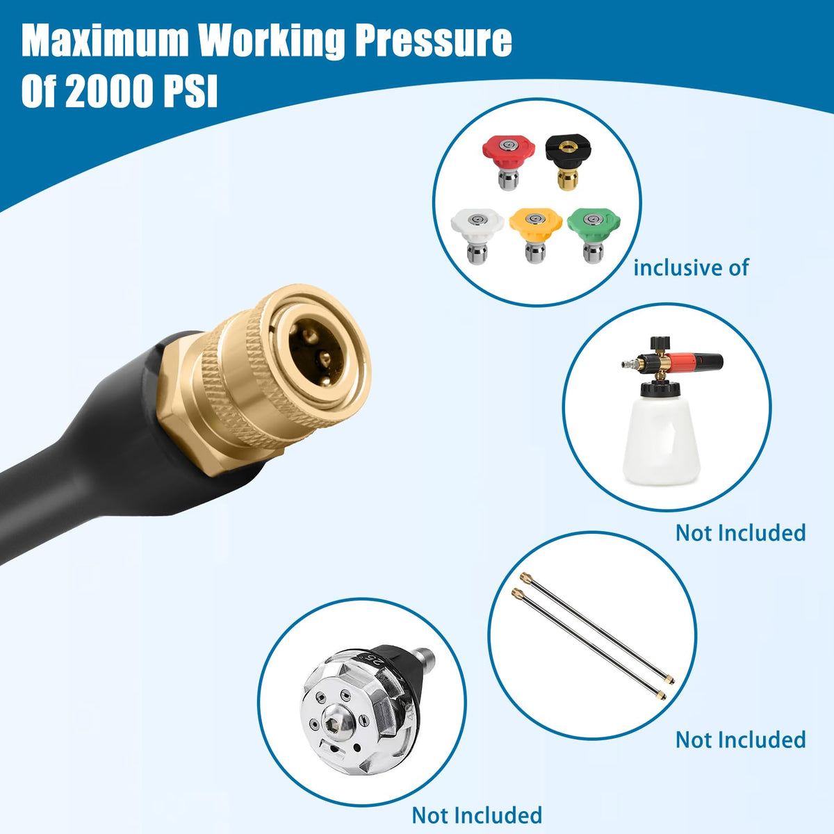 Durable brass connector provides secure quick-connect compatibility