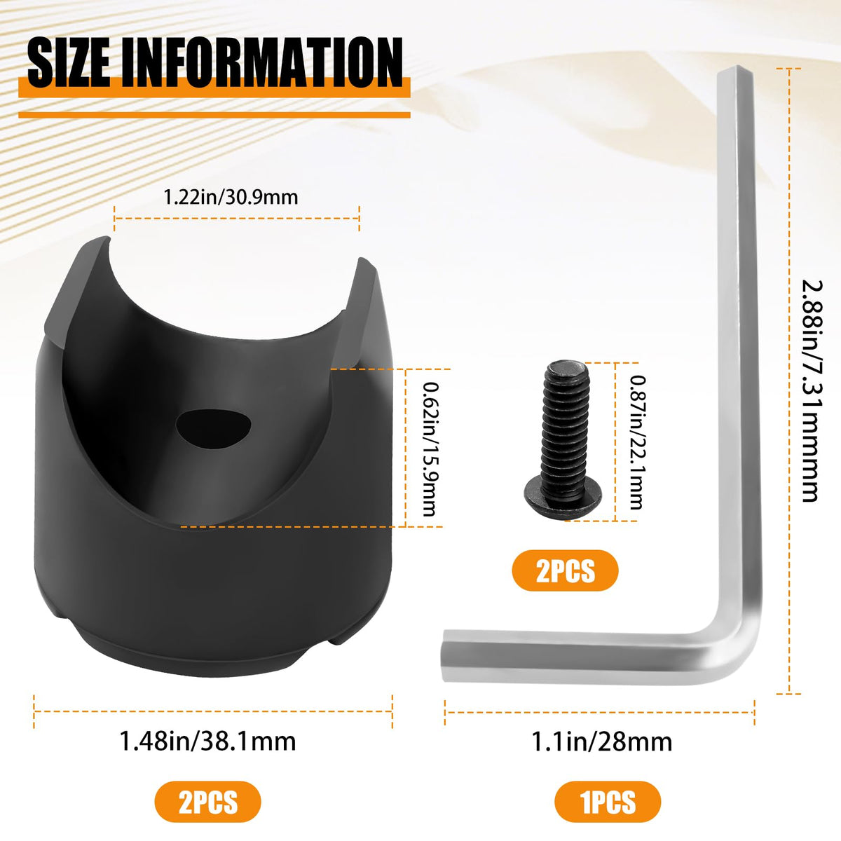 Packaging image showing Axfvd feet kit ready for installation.