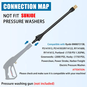 Portland-compatible wand ideal for spring-cleaning on driveways