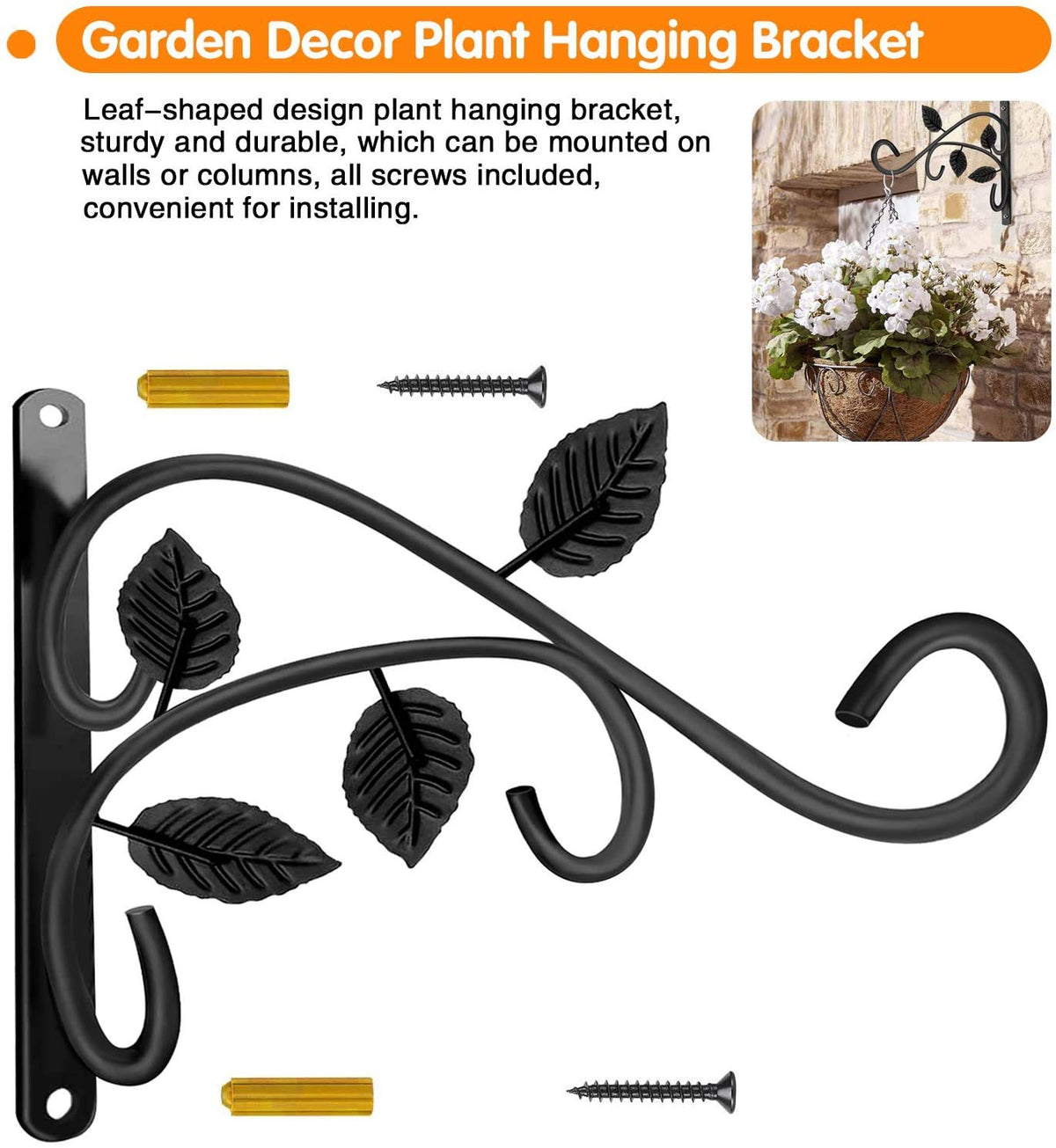 Axgo heavy-duty iron construction supports up to 60 lbs securely