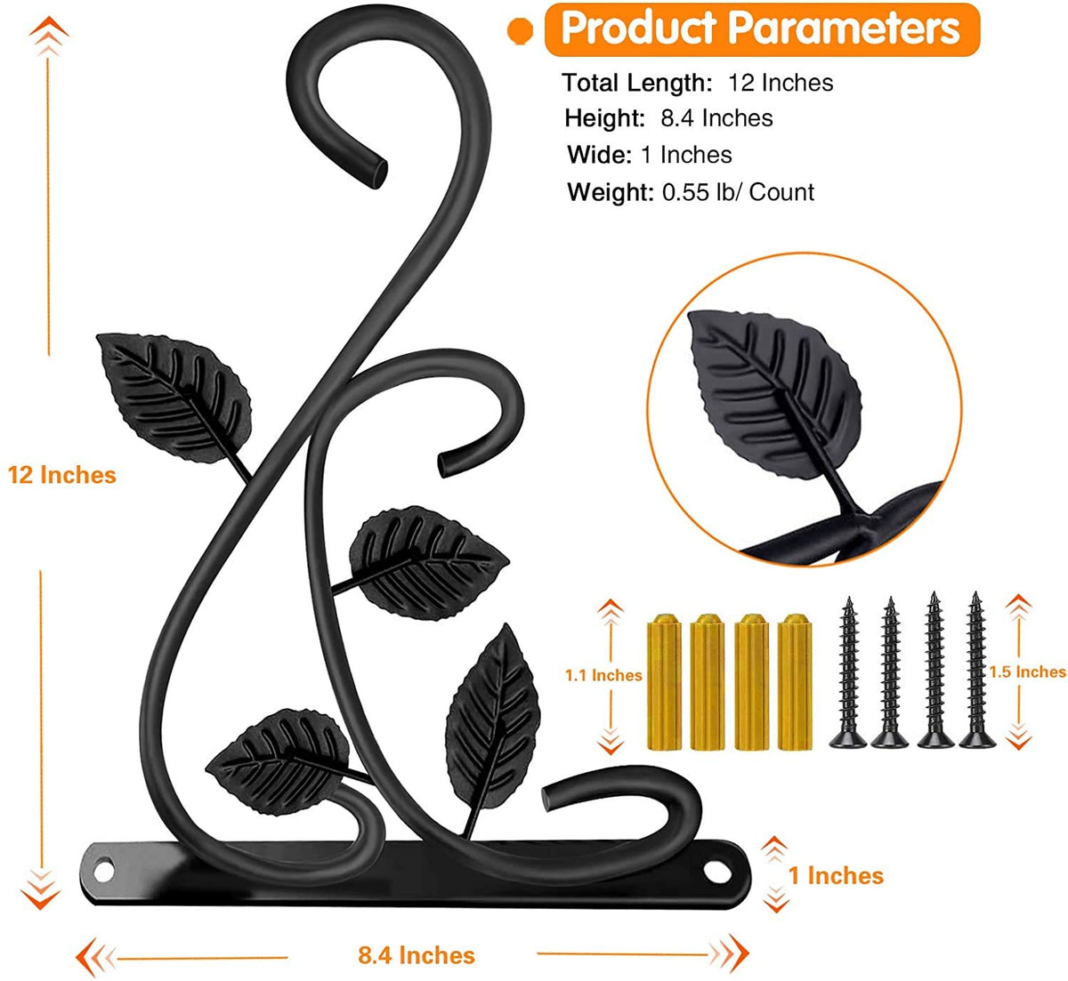 Axgo rust-resistant iron hanger keeps outdoor decor looking new longer