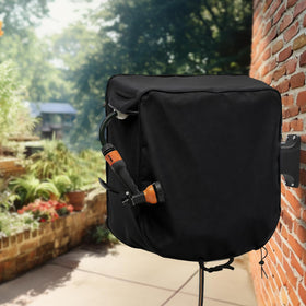 AXGSRV 420D hose reel cover fabric close-up highlighting stitching and TPU laminate.
