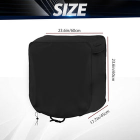 AXGSRV 420D hose reel cover side view shows durable fabric and reinforced seams.