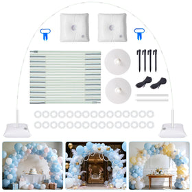AXHJ balloon arch kit with 21 poles creating a dramatic wedding entrance
