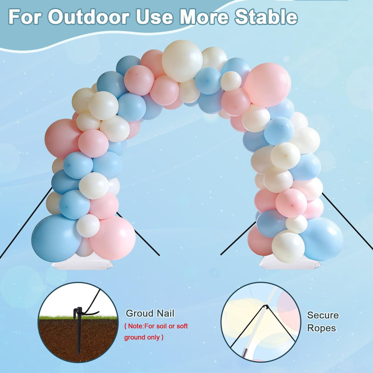 AXHJ wedding-ready balloon arch backdrop for elegant ceremony photos