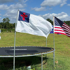 AXJBW 240D nylon outdoor flag durable in all weather conditions.