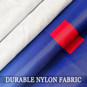 AXJBW flag features four-row stitching for added durability.