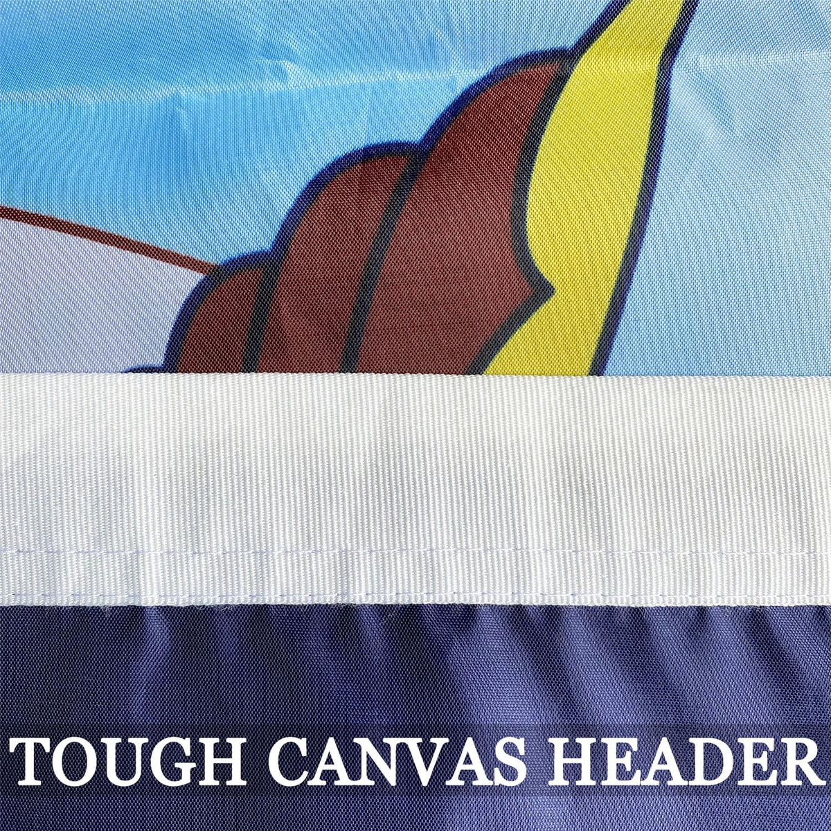 AXJBW Navy Flag features double-stitched edges for lasting resilience.