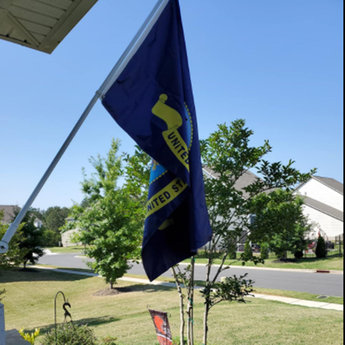 AXJBW Navy Flag uses heavy-duty 210D polyester and durable print.