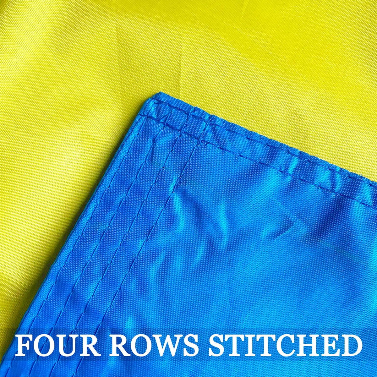 AXJBW flag close-up with brass grommets and durable hardware.