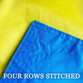 AXJBW flag close-up with brass grommets and durable hardware.