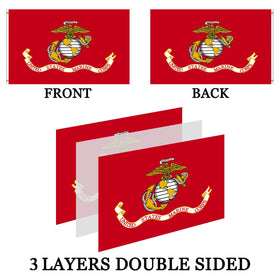AXJBW USMC flag double-sided design viewed from front