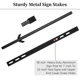 Axmorety easy-install design demonstrates adjustable height for varied signs.