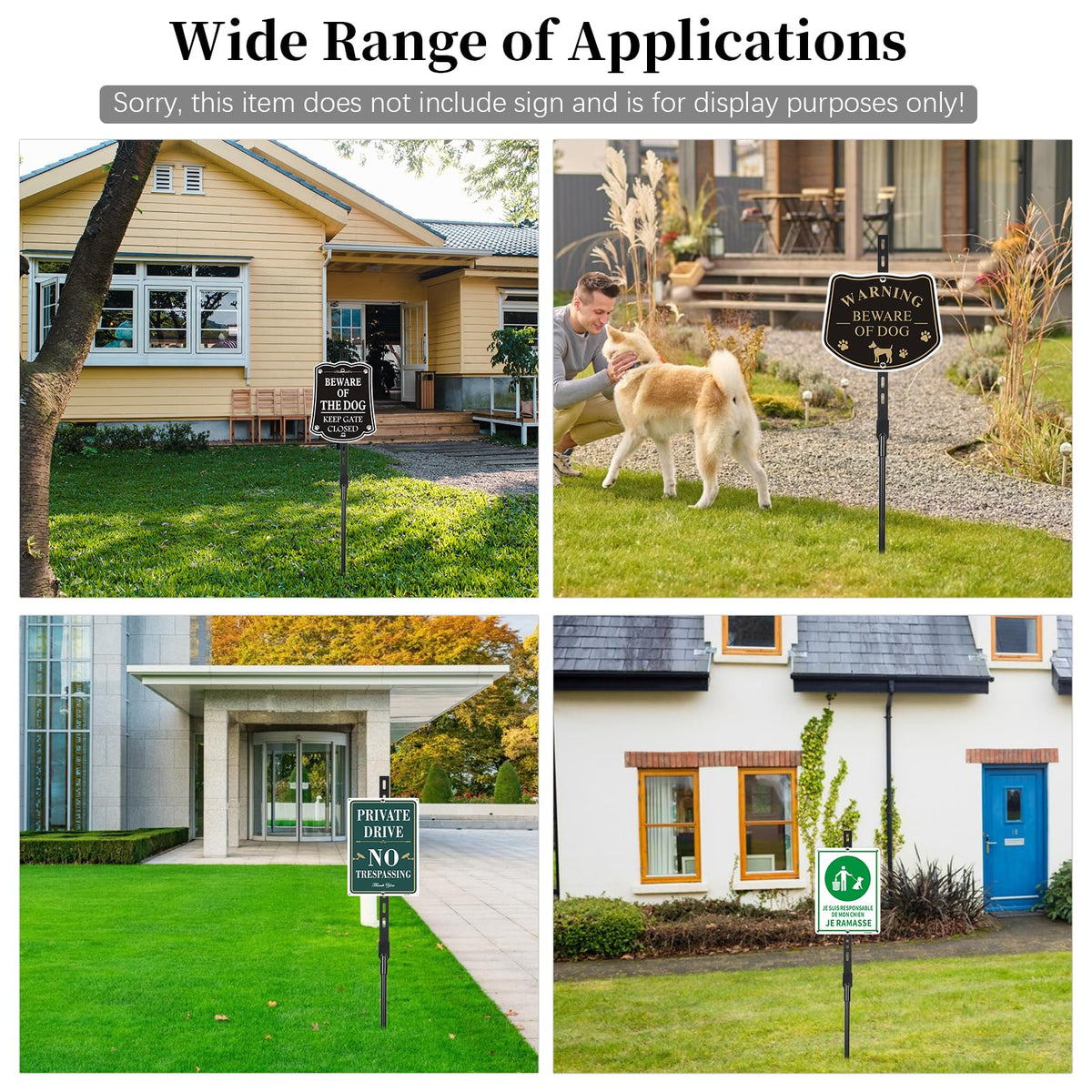Axmorety heavy-duty sign holder assembly enables quick setup and durable performance.
