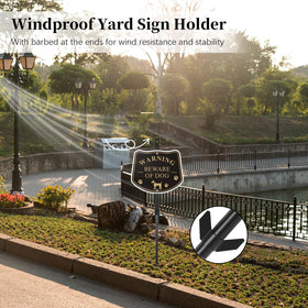 Axmorety compatible with signs under 15 inches upper and lower holes.