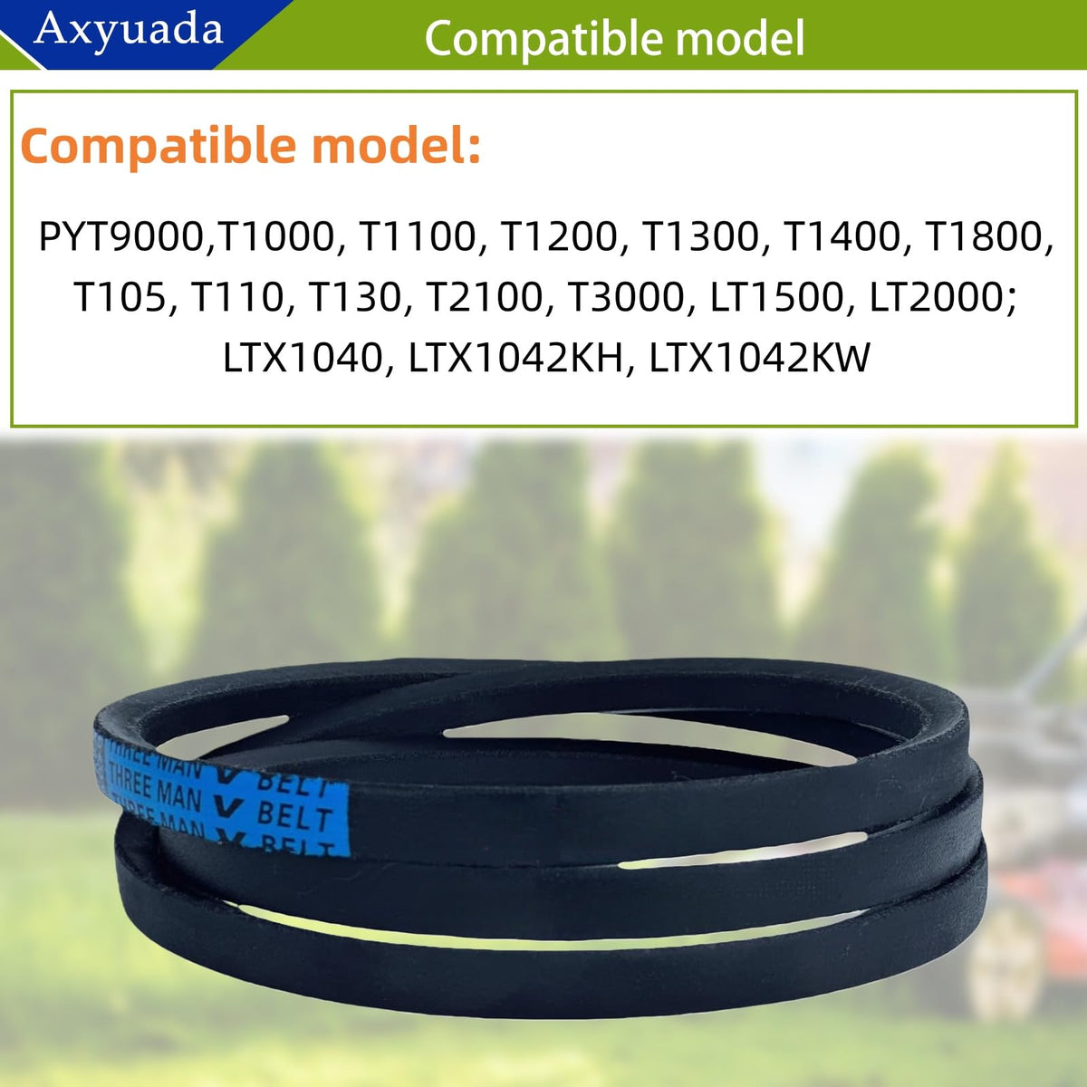 Axyuada 954-04060C belt for Craftsman compatibility improves deck reliability