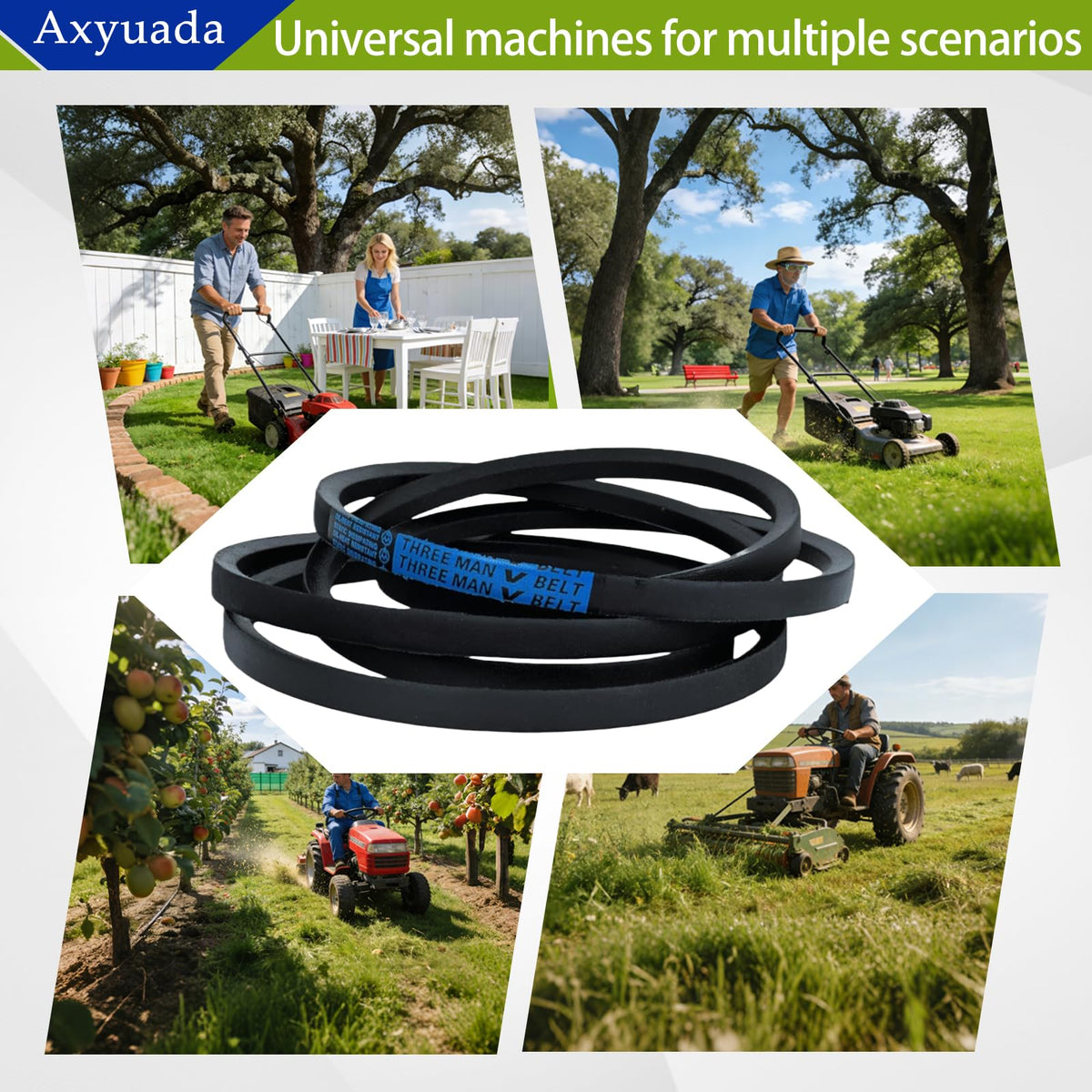 Axyuada 954-04060C belt in use on a riding mower