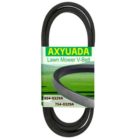 Axyuada mower deck belt close-up shows robust teeth for smooth cutting.