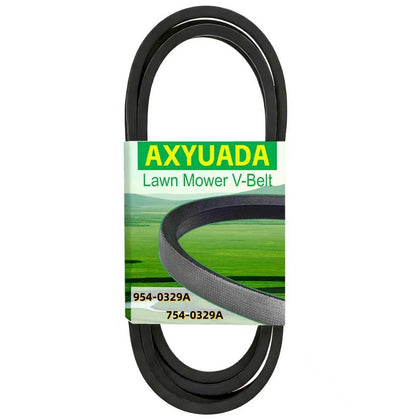 Axyuada mower deck belt close-up shows robust teeth for smooth cutting.