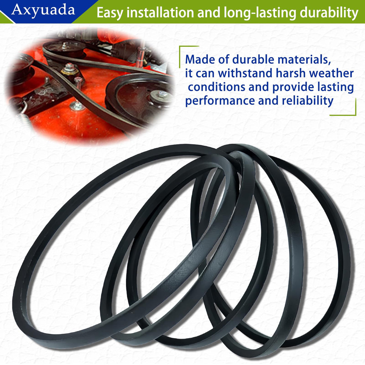 Durable material of Axyuada belt resists wear under demanding yard tasks.