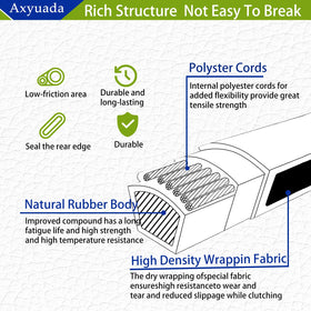 Axyuada belt installed on a lawn mower deck, ready for use.