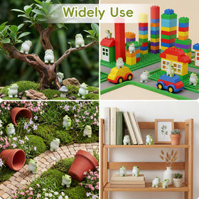 Ayadon desk and home frogs figurines brighten shelves and workspaces.