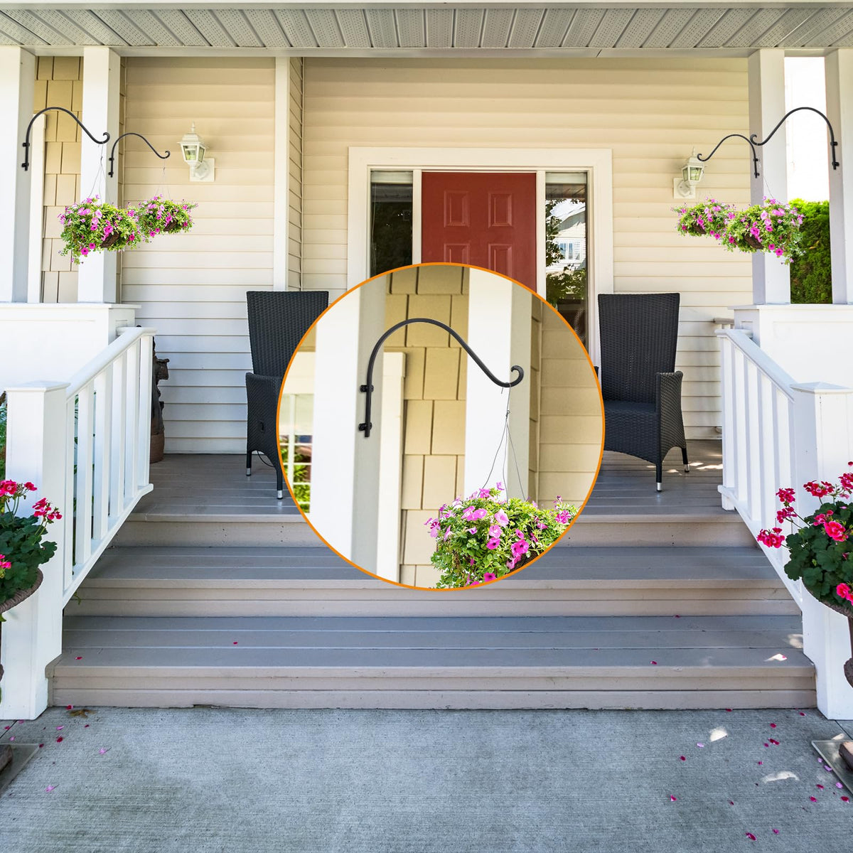 AYAYGD multi-use outdoor brackets for pots and feeders.