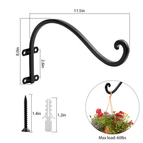 AYAYGD versatile outdoor bracket for baskets, feeders, lanterns and wind chimes
