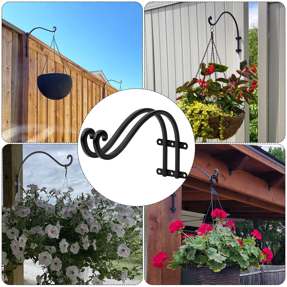 AYAYGD sturdy wall-mount bracket adds décor and function to garden or balcony