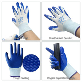 Ayearparty gardening gloves red for versatile outdoor tasks and color-coded wear