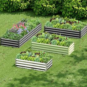 Ayen Guard 2PC galvanized garden bed, versatile for year-round use.
